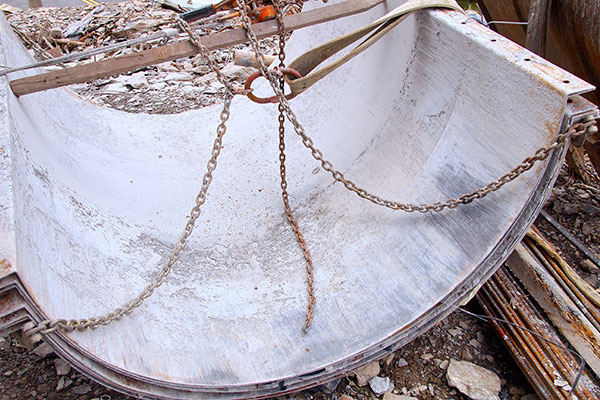 Concrete forms created by blow molding