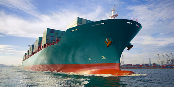 Cargo ship carrying products