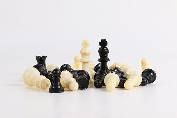 Injection molded chess pieces