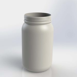 2 Gallon 120-400 HDPE Regular Container